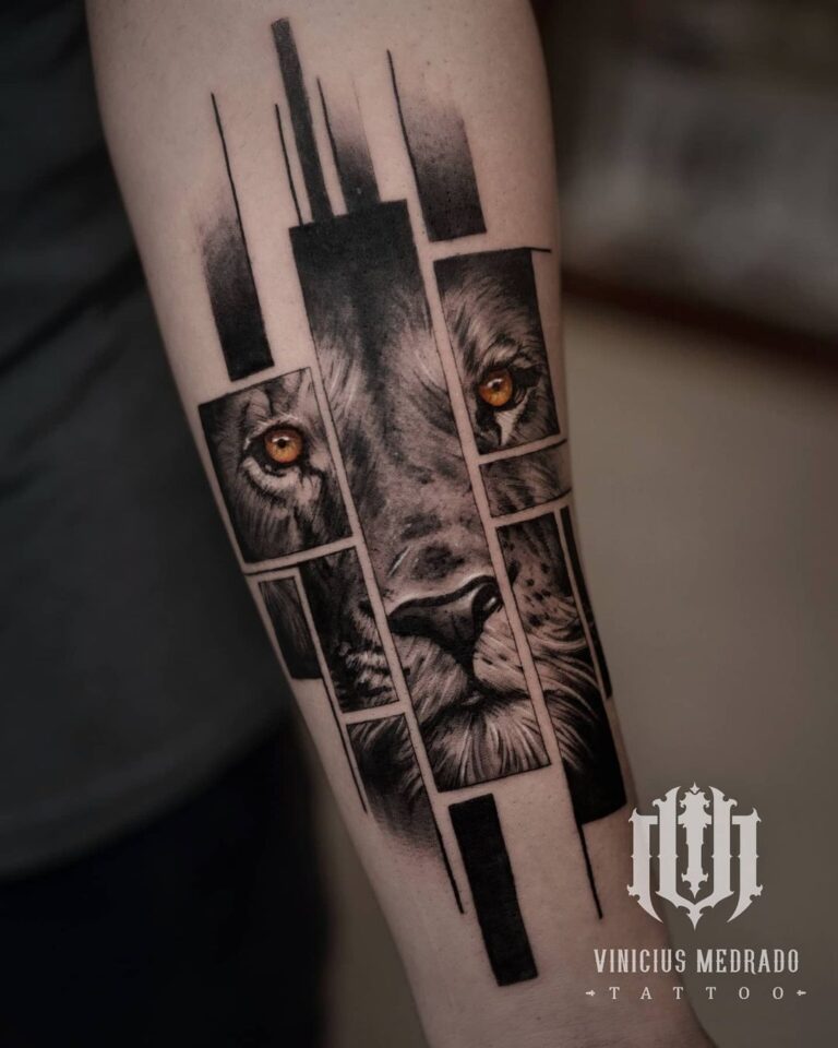 Tatuagem Realismo leão
